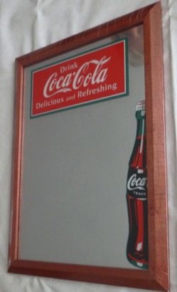 S9205-5 € 10,00 coca cola spiegel fles 38x28cm